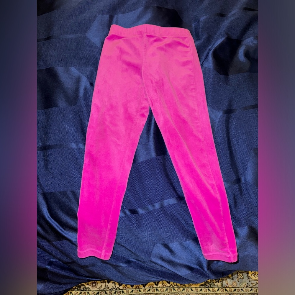 Girls Lilly Pulitzer Velour Leggings in Elderberry